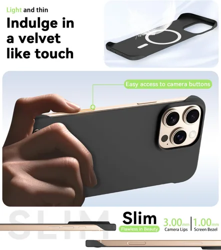 Miniatura 4 de GRECAZO Funda magnética delgada para iPhone 15 Plus de 6.7 pulgadas (2023), ultrafina, ligera, duradera, sin marco, mate, rígida, MagSafe con anillo