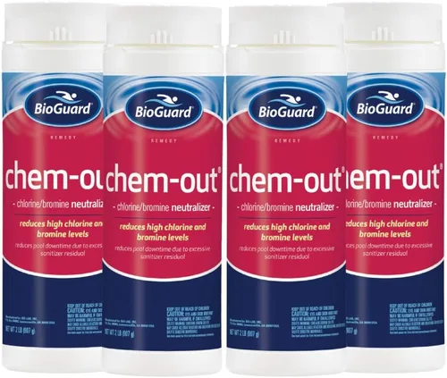 Miniatura 2 de BioGuard ChemOut, 2 libras, paquete de 2, neutraliza los niveles altos de cloro y bromo, reduce el tiempo de inactividad de la piscina, adecuado