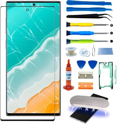 Para Samsung Galaxy Note 10 Plus Kit de reparación de vidrio frontal Reemplazo de pantalla 6.8 pulgadas Pantalla exterior de vidrio incl Adhesivo de