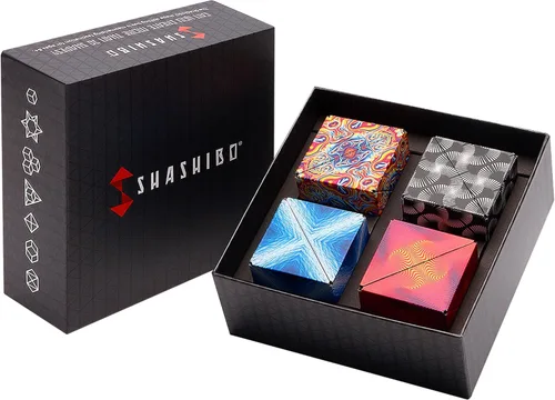 Miniatura 28 de SHASHIBO Anti Stress Cube - Award-Winning and Patented Infinity Cube with 36 Rare Earth Magnets - Extraordinary 3D Infinity Cube - Transforms into