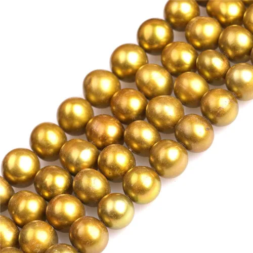Miniatura 6 de Cuentas de perlas cultivadas de agua dulce para hacer joyas, piedras preciosas naturales semipreciosas de 0.433-0.472 in, redondas, color negro, 15
