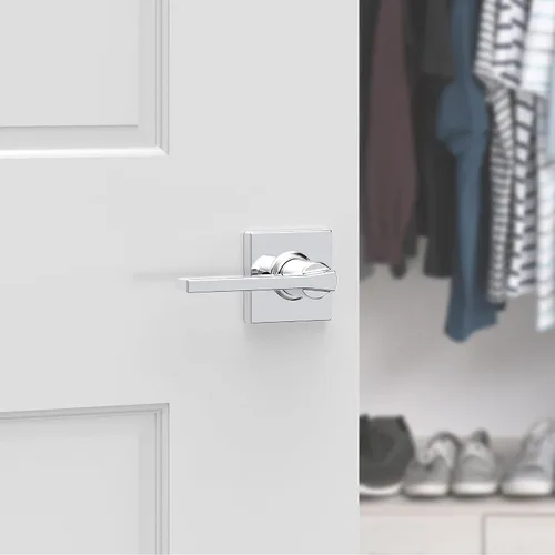 Miniatura 3 de Kwikset Casey Manija de Puerta Simulada, Palanca de Un Solo Lado para Closets, Puertas Dobles Francesas y Despensa, Palanca Interior Reversible