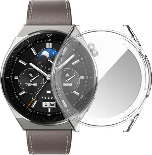 Miniatura 5 de FitTurn Funda protectora de 1.693 in y 1.811 in para Huawei Watch GT3 Pro, protector de pantalla general ultrafina TPU HD transparente