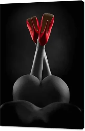 Miniatura 12 de Arte de pared moderno en blanco y negro sexy dama pintura mujer genial arte corporal sexy chica desnuda bebida vino tinto sentado en el inodoro