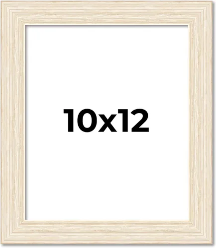 Marco de fotos blanco de madera real de 10 x 12 pulgadas de ancho de 1.5 pulgadas | Profundidad interior de 0.5 pulgadas | Marco de fotos envejecido