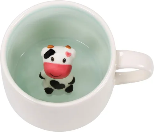 Miniatura 24 de Taza de café 3D con unicornio en el interior, linda figura de animal hecha a mano en cerámica, regalo para Navidad, cumpleaños o día de la madre