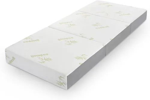 Miniatura 11 de Inofia Colchón plegable tamaño individual, colchón de espuma viscoelástica triple de 6 pulgadas con funda extraíble ultrasuave, parte inferior