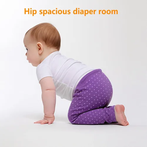 Miniatura 3 de Pantalones de bebé suaves y cómodos 100% algodón para bebés niños y niñas con amplio espacio para pañales de 0 a 12 meses