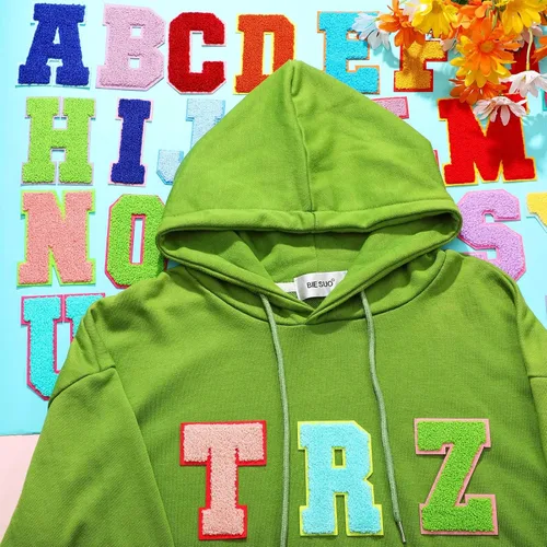 Miniatura 7 de Waydress 26 Piezas Parches de Letras de Felpilla para Planchar de 4.5 Pulgadas Parches de Letras del Alfabeto A-Z de Felpilla para Coser