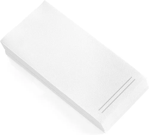 Miniatura 5 de Paquete de 100 toallas de mano de papel para invitados con sensación de lino, toallas de papel desechables súper absorbentes para baño, fiesta
