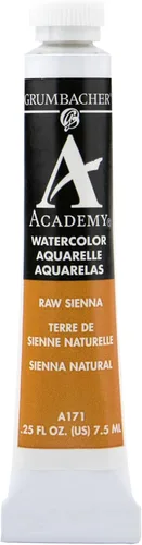 Grumbacher Academy Pintura de acuarela, 0.3 fl oz/0.25 onzas, Siena cruda (A171)
