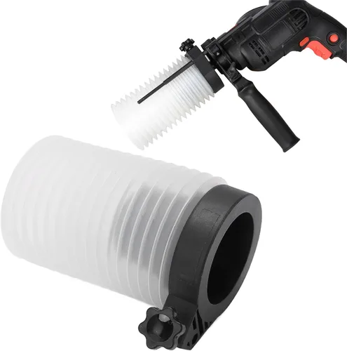 Miniatura 2 de Cuenco de polvo de taladro, colector de polvo de taladro colector de gran capacidad, martillo eléctrico cubierta blanca para perforar