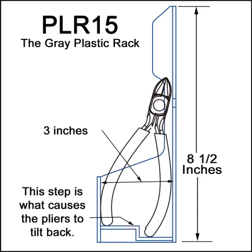 Miniatura 6 de Pliersrack PLR15 Organizador de Alicates - Soporte de Plástico Resistente para 15 Alicates para Caja de Herramientas u Organización de Tablero
