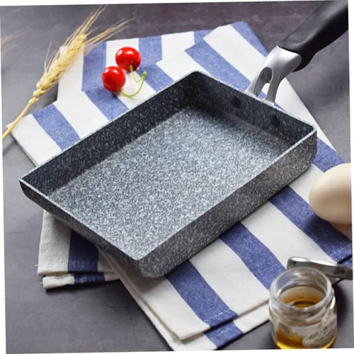 Miniatura 9 de COLLBATH Sartén rectangular antiadherente Tamagoyaki japonés para panqueques enrollados, utensilios de cocina para freír fácilmente y preparar