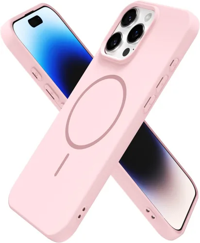 Miniatura 10 de oakxco Funda de silicona Mag Safe para iPhone 17 Pro Max, funda magnética delgada y fina compatible con carga inalámbrica MagSafe, bonita funda Negro