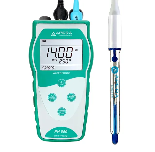 Miniatura 11 de Apera Instruments Value Series PH850-MS Kit de medidor de pH portátil para muestras pequeñas y tubos de ensayo