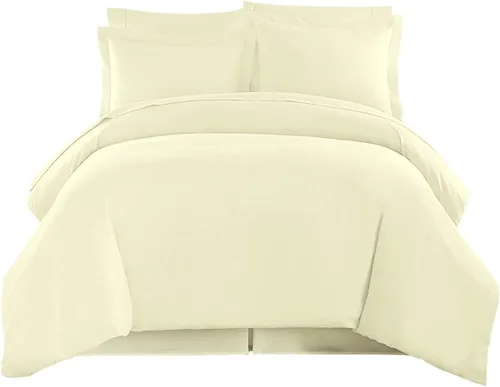 Miniatura 41 de Juego de sábanas de 1000 hilos de 4 piezas, súper suave, elegante y de alta calidad, 100% algodón egipcio, viene con bolsillo profundo de 18 Blanco