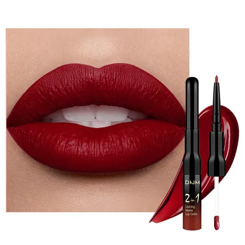 Miniatura 18 de evpct 3 Piezas Delineador de Labios Mate Ciruela Oscuro Morado Rosa Rojo Oscuro y Juegos de Lápiz Labial Líquido para Mujeres de Larga Duración