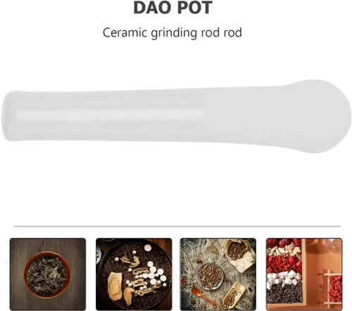 Miniatura 2 de EXCEART Suribachi Suribachi Varilla de molienda de alimentos 2.4 in Cerámica Pounder Porcelana Masher Muddler Food Molienda Stick para medicina