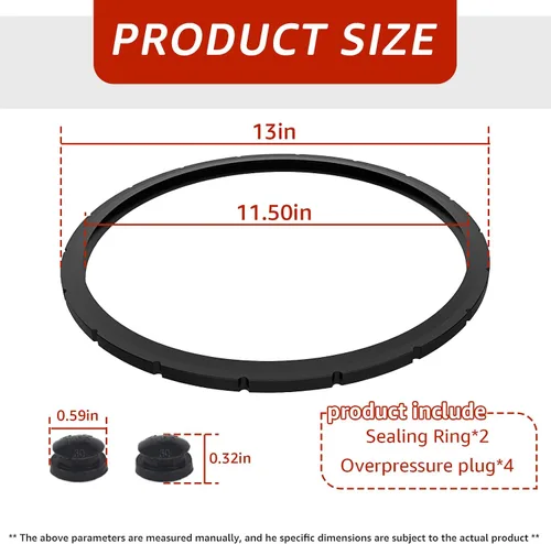 Miniatura 2 de 09985 Anillo de sellado de repuesto para olla a presión Presto – Compatible con modelos de olla a presión Presto 0174510, 0175510, 0175107, 0178107