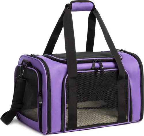Miniatura 6 de Transportador de gatos para perros y mascotas, bolsas para gatos pequeños y medianos, perros y cachorros de 15 libras, de lado suave, aprobado por
