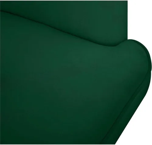 Miniatura 7 de Meridian Furniture 533Green Rays Collection - Silla decorativa tapizada de terciopelo con acabado de metal dorado cepillado, verde, 27 pulgadas