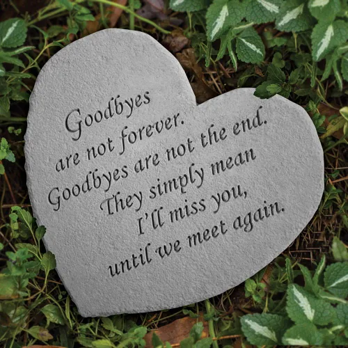 Miniatura 2 de Goodbyes Are Not Forever Kay Berry Great Thought Hearts - Placa conmemorativa de piedra decorativa