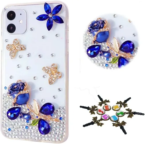 Miniatura 8 de Sparkle - Funda para teléfono compatible con Nokia G310 5G, elegante, hecha a mano en 3D con diseño de diamantes de imitación para parejas, ciervos