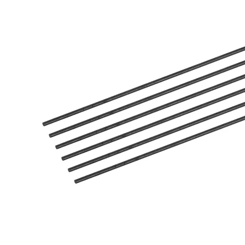 MECCANIXITY Varilla de fibra de carbono, 0.020 in x 3.937 in para avión RC DIY herramienta ala tubo brazo cuadricóptero, paquete de 6