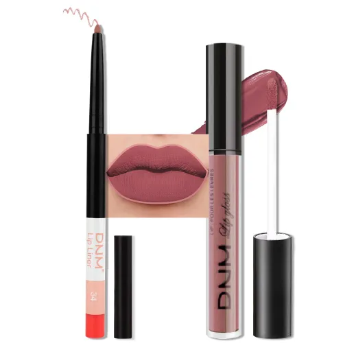 Miniatura 13 de evpct 2 Piezas Lápiz Labial Líquido Verde Esmeralda con Brillo Glitter, Brillo Labial Tinte y Delineador de Labios Retráctil, Set de Maquillaje
