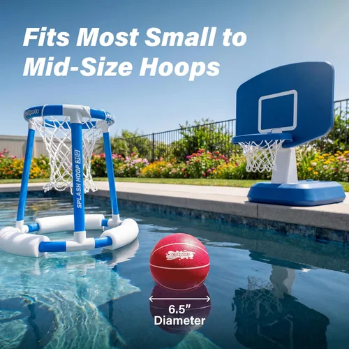 Miniatura 4 de GoSports Balones de baloncesto para piscina, paquete de 3, ideales para aros de baloncesto flotantes de agua, elige pelotas de baloncesto rojas
