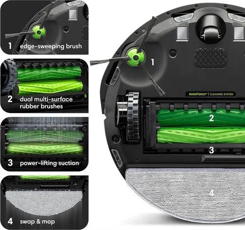 Miniatura 4 de iRobot Roomba Combo i5 Robot aspiradora y trapeador – Limpia por habitación con mapeo inteligente, funciona con Alexa, limpieza personalizada