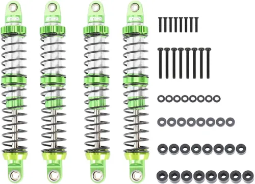 Miniatura 11 de RCAWD Amortiguadores de 80 mm 7075 Universales para actualizaciones de rastreador RC 1/10, amortiguadores RC con resorte para SCX10 I II III Pro Azul