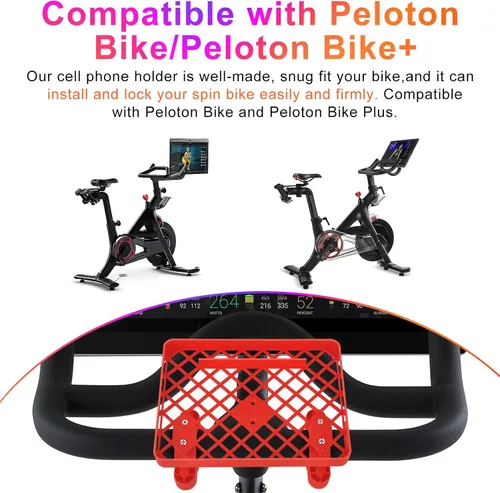 Miniatura 4 de Soporte de teléfono deportivo mejorado para bicicleta Pelotón/Peloton Bike+, soporte de teléfono de plástico seguro y duradero para bicicletas