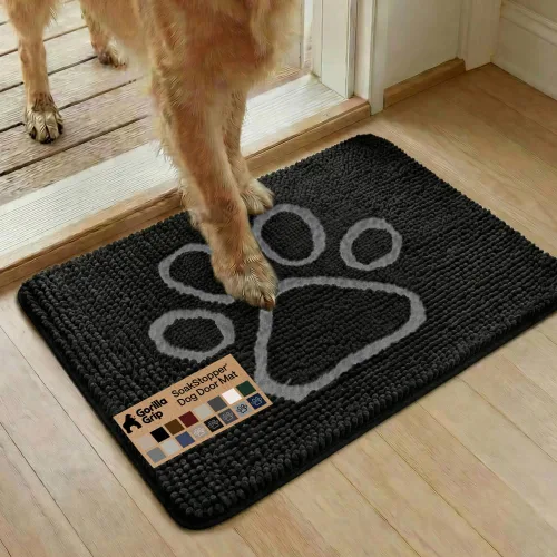 Miniatura 17 de GORILLA GRIP Soakstopper - Tapete ultra absorbente y antideslizante para las patas sucias de los perros, lavable a máquina, para cama y puerta