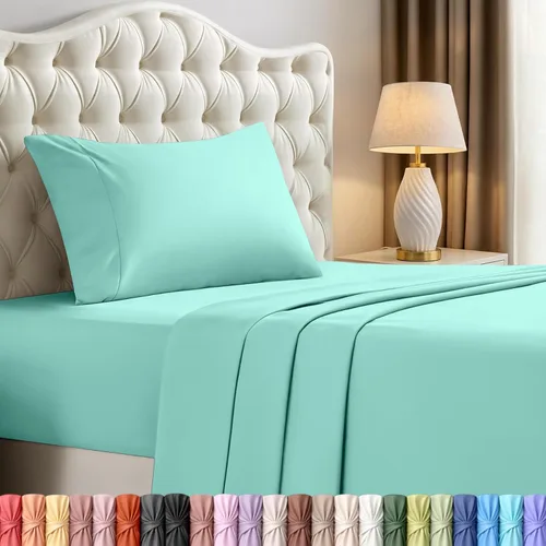 Miniatura 42 de Juego de sábanas King de Utopia Bedding – Juego de 4 sábanas para cama King, microfibra suave y transpirable, incluye 1 sábana bajera, 1 sábana Beige