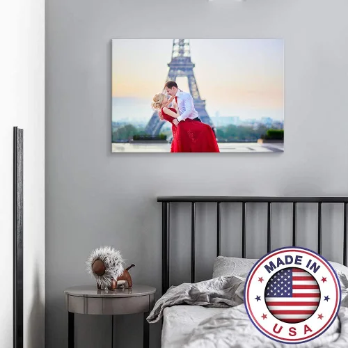 SIGNFORD Impresiones en lienzo personalizadas, regalo único de aniversario, póster personalizado con tus fotos, marco de madera impreso