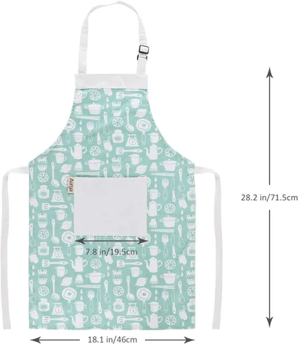 Miniatura 4 de Juego de delantal y gorro de chef para niños - Delantal infantil ajustable para niños y niñas para cocinar, hornear, vajilla