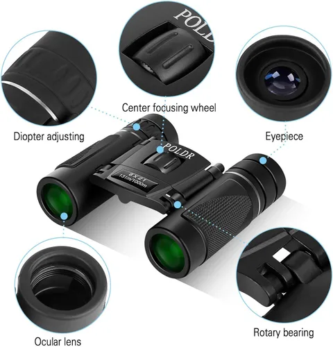 Miniatura 3 de POLDR 8x21 Binoculares pequeños, compactos y ligeros para adultos y niños, para observación de aves, viajes y turismo. Binoculares mini de bolsillo