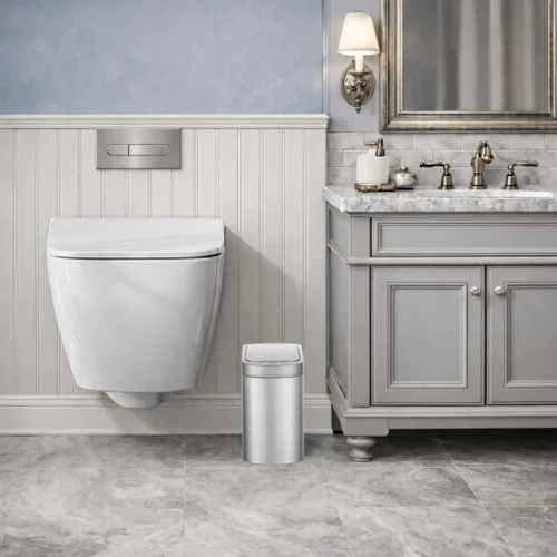 Miniatura 2 de Ninestars Cubo de basura automático con sensor de movimiento para baño, 1.8 galones, apertura inteligente, para baño, dormitorio, cocina, oficina