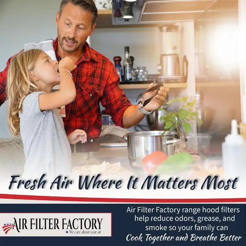 Miniatura 4 de Air Filter Factory Filtro de campana extractora BPQTF, 99010317, QT2000, WA6500, WA65F, S99010317 Reemplazo para Broan Nutone Aluminio Grasa Malla