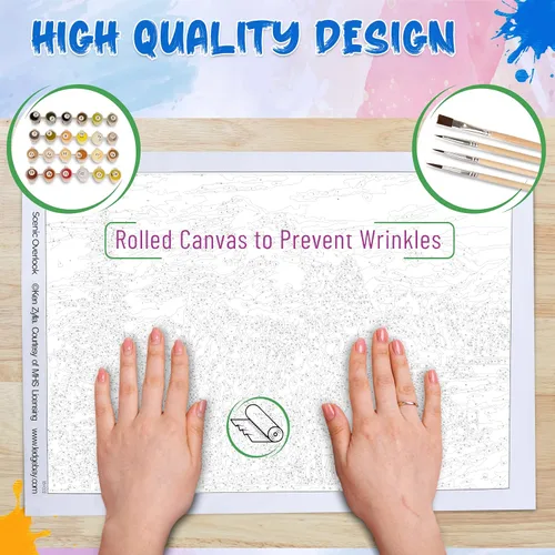 Miniatura 5 de Ledgebay Kit de pintura por números para adultos, lienzo sin marco: kit de pintura de principiante a avanzado por números, incluye juego de pintura