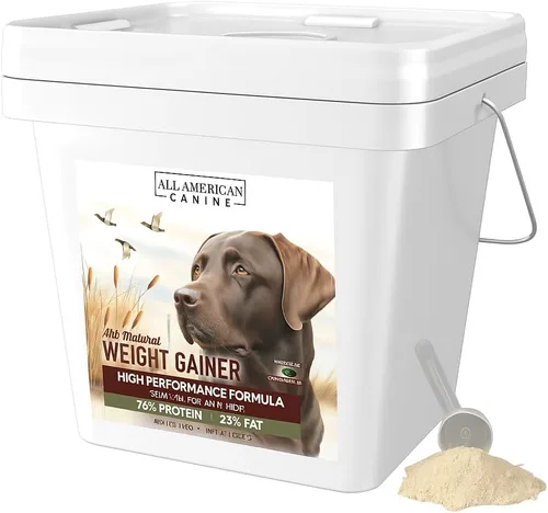 Miniatura 9 de All American Canine Ganador de peso para perros – Suplemento alimenticio para perros alto en calorías y proteína en polvo para un rápido aumento