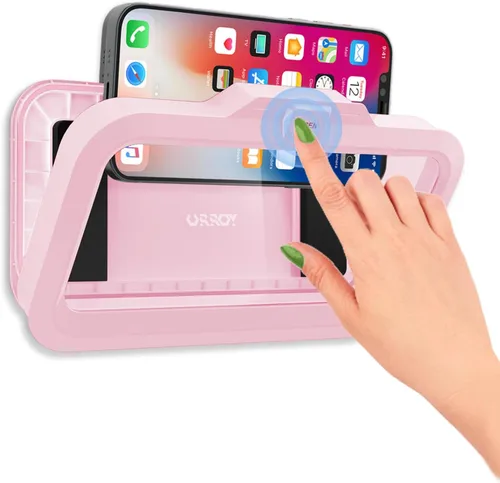URROY Soporte para Teléfono de Ducha Impermeable Funda para Teléfono de Ducha de Apertura con Un Toque Antivaho y Pantalla Táctil Sensible Soporte