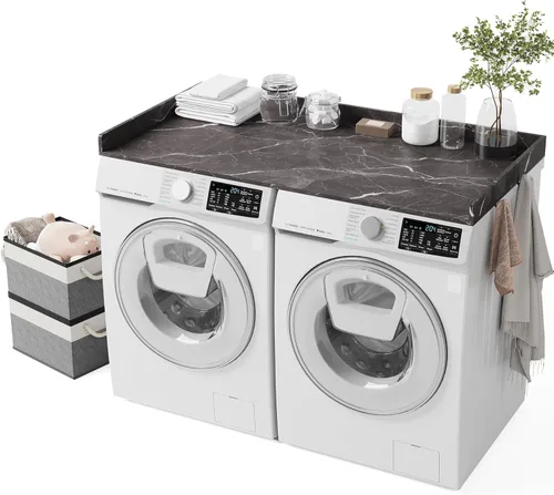 Miniatura 3 de Encimera para Lavadora y Secadora – 54 x 27.6 pulgadas Superficie Antideslizante para Lavandería para Lavadoras y Secadoras de Carga Frontal