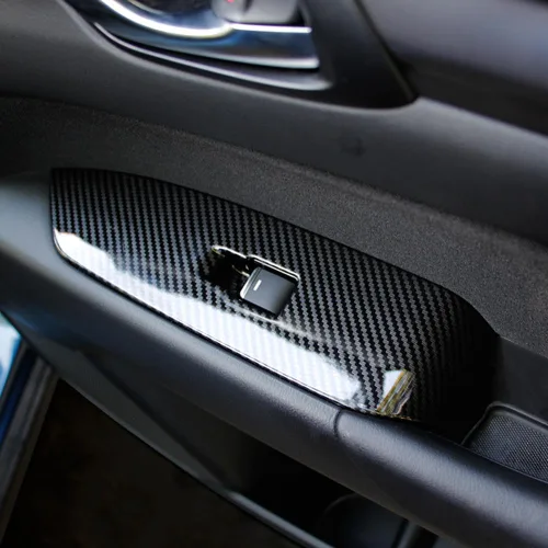 Miniatura 5 de AOKIO Cubierta del Panel del Interruptor de Ventana de Puerta Interior Moldura del Botón de Control de Cerradura de Puerta para Accesorios Mazda CX5