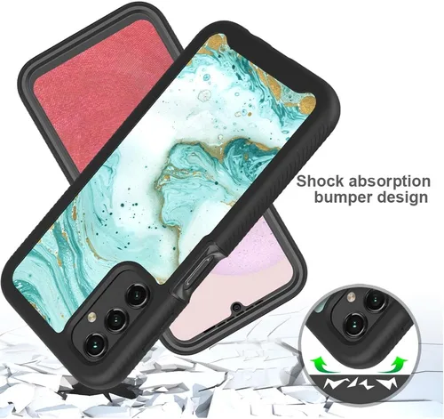 Miniatura 2 de TJS Funda compatible con Samsung Galaxy A14 5G, con [protector de pantalla integrado], cubierta protectora de cuerpo completo contra caídas