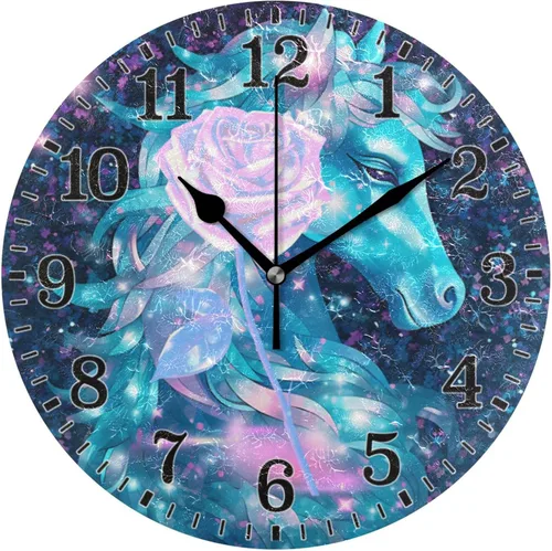 Miniatura 15 de JUNZAN Reloj de bañera con vino romántico espumoso y velas, reloj de pared silencioso de 10 pulgadas, pequeño reloj redondo, decoración de cocina