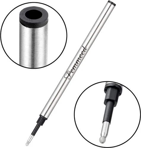 Miniatura 3 de Recambios de tinta de gel alemana de escritura suave, compatible con Parker Waterman, de metal, tamaño estándar, tinta negra, paquete de 10