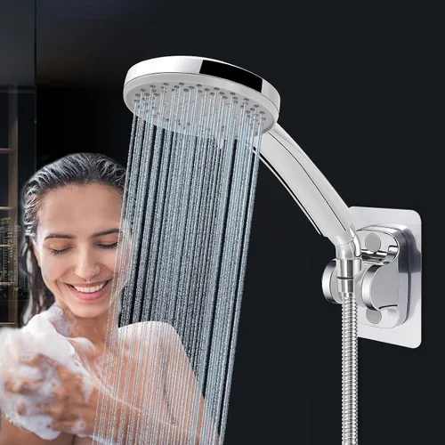 Miniatura 8 de NearMoon Adaptador de codo de ducha para cabezal de ducha, latón macizo de 45 ° G1/2 macho a hembra, conector de extensión de brazo de ducha, cromo